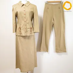 #anc インゲボルグ INGEBORG セットアップ スリーピース スカート パンツ M ベージュ 七分袖 レースアップ レディース [1020505]のサムネイル