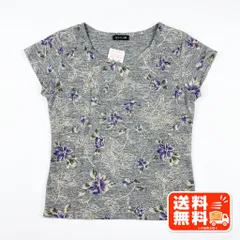 SO-CLAIR ソークレア 花柄 半袖 Tシャツ グレー Mサイズのサムネイル