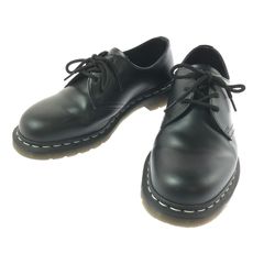 Dr. Martens ホワイトステッチ3ホールシューズ 24757 UK7 - メルカリ
