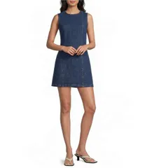 トップショップ レディース トップス ワンピース ミニ デニム TOPSHOP Denimini Dress Mid Blue ブルーのサムネイル