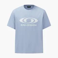 SALOMON UNI リング ショート スリーブ 半袖 Tシャツ グレイッシュ ブルーのサムネイル