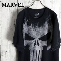 [빅 사이즈] MARVEL 마블 파니셔 스컬 무비 T 셔츠 남성 XL 미국 만화 캐릭터 스컬 블랙 블랙