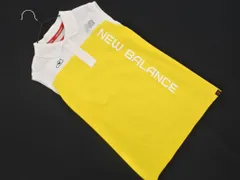 New Balance ニューバランス GOLF ゴルフ ロゴ ノースリーブ ポロシャツ size2/白ｘ黄 ■◆ レディースのサムネイル