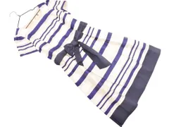 Bou Jeloud ブージュルード ボーダー Aライン ワンピース size38/アイボリーx青 ■◆ レディースのサムネイル