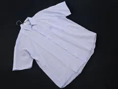 dunhill sport ダンヒル ストライプ 半袖 シャツ sizeL/水色 ■◆ メンズのサムネイル