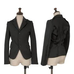 コムコム コムデギャルソンCOMME des GARCONS ポリバックアウトシームデザインジャケット 黒XSのサムネイル