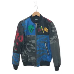 DIESEL ディーゼル カモフラ×スカルボンバージャケット サイズ:XS     ブラック/ブルー メンズ / 243001004352のサムネイル