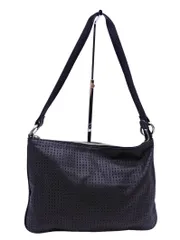 SONIA RYKIEL ソニアリキエル 牛革 レザー パンチング セミショルダー バッグ 黒 ■■ レディースのサムネイル