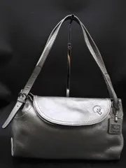PELLE BORSA ペレボルサ 本革 レザー セミショルダー バッグ シルバー ■■ レディースのサムネイル