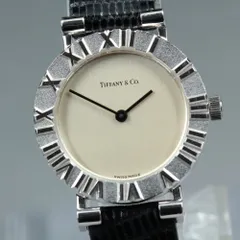 【稼働品】 TIFFANY&Co. Atlas L0640 シルバー SV925 純正ブレス クオーツ レディース 腕時計 #17552のサムネイル