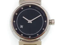 LOUIS VUITTON  ルイ・ヴィトン  腕時計  タンブール  ディスクディアモン  Q12M3  ステンレススチール/本革  ブラック/10Pダイヤモンド文字盤  クオーツ  レディース時計  207【中古】2148104051110のサムネイル