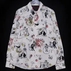 BY GLAD HAND 総柄長袖シャツ Lサイズ ホワイト BYGH-15-SS-15のサムネイル