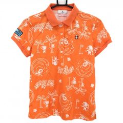 超美品】マークアンドロナ 半袖ハイネックシャツ 黒×ピンク×マルチ