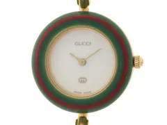 GUCCI グッチ ウォッチ チェンジベゼル バングルウォッチ 時計 11/12 腕時計 ステンレス/GP GP ホワイト クオーツ ホワイト文字盤 レディース【中古】436のサムネイル