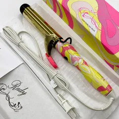 Rady カールヘアアイロン32mm ストレートヘアアイロン マーブル ピンクイエロー 【2個セット】のサムネイル