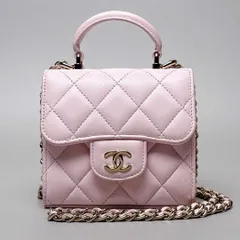 CHANEL / ミニマトラッセ チェーンショルダーバッグ ピンク ラムスキンのサムネイル