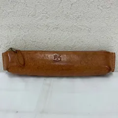 3475　IL BISONTE　イルビゾンテ　ペンケース　ペンポーチ　筆箱　文房具　ポーチ　レザー　キャメルのサムネイル