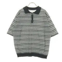 JOURNAL STANDARD ジャーナルスタンダード 半袖 ハーフジップ ニット ポロシャツ L ブラック メンズ 古着のサムネイル