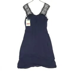 美品 COMPTOIR DES COTONNIERS コントワーデコトニエ レースショルダー タンクトップ 34 ネイビー レディース 古着のサムネイル