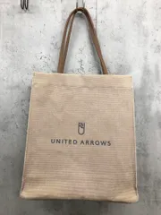 UNITED ARROWS ユナイテッドアローズ ロゴ キャンバス 縦型 バッグ ベージュ ■■ レディースのサムネイル
