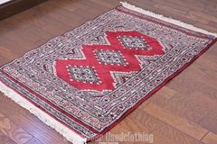 パキスタン絨毯（ラグ）手織りラホール産 約88×58cm - メルカリ
