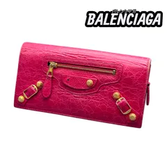 BALENCIAGA バレンシアガ クラシックマネー 長財布 レザー ピンクのサムネイル