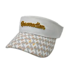 中古 レザレクション Resurrection サンバイザー フリー ホワイト 立体ロゴ刺しゅう ツバ総柄のサムネイル