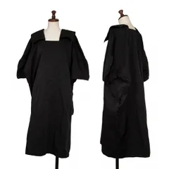 コムコム コムデギャルソンCOMME des GARCONS ポリシワ加工ビッグワンピース 黒XSのサムネイル