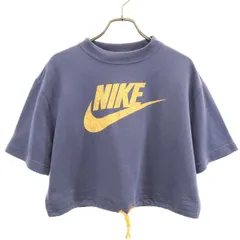 NIKE ナイキ 半袖 ショート丈 スウェット S チャコール レディース 古着のサムネイル