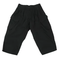 ブラックスキャンダル ヨウジヤマモトBLACK Scandal Yohji Yamamoto コットンヘリンボーンワイドカーゴパンツ 黒2のサムネイル