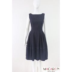 Rene ニットツイードワンピース 6342440 2023年商品 紺/ネイビー ルネ