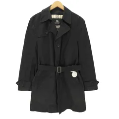 バーバリーブラックレーベル BURBERRY BLACK LABEL 裏地ノバチェック ライナー付き ガンフラップ付き ブラック バルマカーン ステンカラー コート メンズ import：M のサムネイル