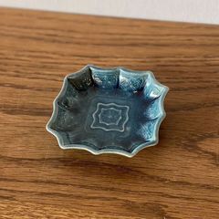 珉平焼 民平焼 緑釉 雲龍文 小判皿 豆皿 /HM-0397 - メルカリ