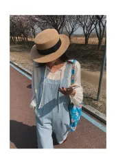 ライトブルー オーバーオールのサムネイル