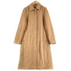 美品 BURBERRY LONDON BLUE LABEL バーバリー ロンドン ブルーレーベル 無地 秋冬 AW トレンチコート アンゴラ ベージュ レディース 40 ノバチェック柄【古着】【中古】【送料無料】のサムネイル