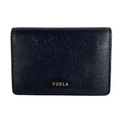 FURLA(フルラ) 名刺入れ美品  - ダークネイビー レザーのサムネイル
