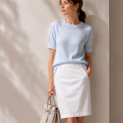 FABIANA FILIPPI ファビアナフィリッピ　パンツ　モニーレ dt548/ファビアナフィリッピ/モニーレ装飾付スカート/ブルネロクチネリ