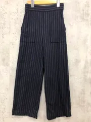 MACPHEE マカフィー トゥモローランド ウールフラノ ストレート カーゴ パンツ size32/紺系 ◇■◎レディースのサムネイル