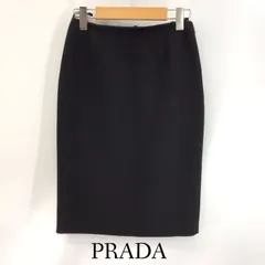 PRADA プラダ ウール タイト スカート 38 M相当 ブラック 黒 羊毛100％ イタリア製 レディース _201のサムネイル