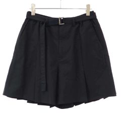 Sacai/試着のみ】ナイロンツイルショーツ ブラック - メルカリ