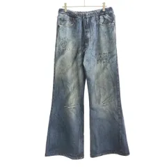 TALKING ABOUT THE ABSTRACTION(TATA) トーキングアバウトジアブストラクション 26SS  PRINT FLARE デニム転写プリントフレアパンツ 26SS-PT-003 インディゴ Mのサムネイル