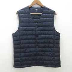 g■ユニクロ/UNIQLO ウルトラコンパクトダウンベスト【L】紺/men's/H41【中古】■のサムネイル