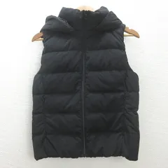 g■ユニクロ/UNIQLO ストレッチダウンベスト/211-173395【L】濃灰/LADIES/H31【中古】■のサムネイル