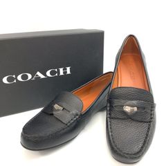 新品未使用】COACH コーチ ネイビー フラットシューズ 23センチ - メルカリ