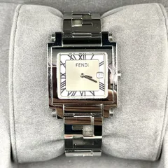 FENDI フェンディ「F」ロゴブレスレット　腕時計　シルバー　クアドロ　6000G(中古B・ANG )のサムネイル
