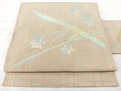 No.6446 名古屋帯 九寸 夏帯 麻 手描 未仕立 着物 新品未使用 - メルカリ