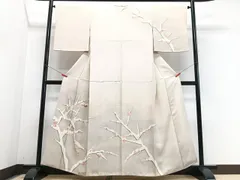 平和屋着物■訪問着　駒刺繍　枝花文　暈し染め　正絹　逸品　CABI6926xeのサムネイル