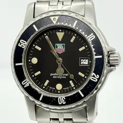 TAG HEUER タグホイヤー プロフェッショナル 200m WD1210-G-20 ブラック QZ メンズ 腕時計 稼働品のサムネイル