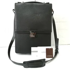 ✨良品✨　a.testoni　ア・テストーニ　ショルダーバッグ　ハンドバッグ　ブラック　491のサムネイル