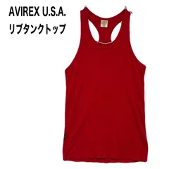 AVIREX U.S.A. アヴィレックス リブタンクトップ レッド Lのサムネイル